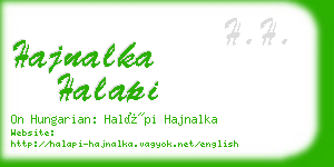 hajnalka halapi business card